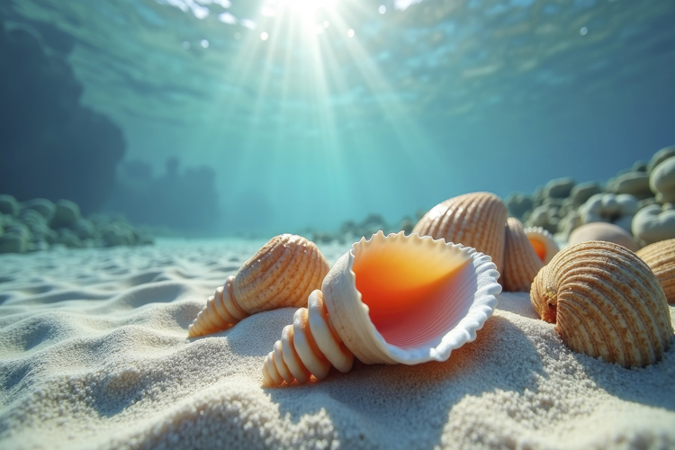 Seashells Beach Background