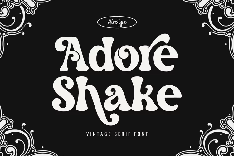 Adore Shake - Modern Retro Serif Font