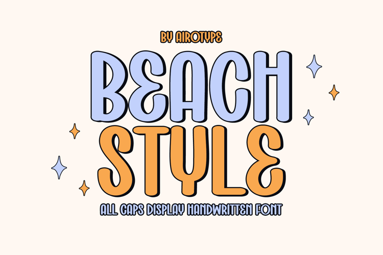 Beach Style - All Caps Handwritten Font