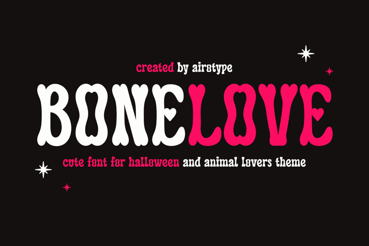 Bone Love - Cute Retro Halloween Font