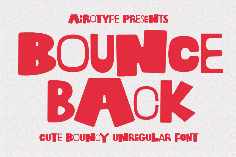 Bounce Back - All Caps Random Font