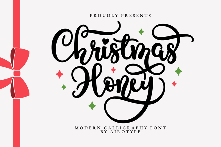 Christmas Honey - Modern Calligraphy Script Font with Swash