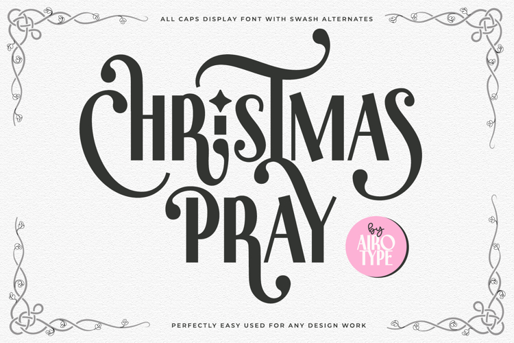 Christmas Pray - All Caps Display Font
