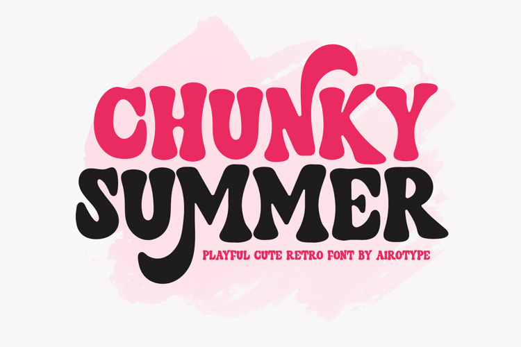 Chunky Summer - Cute Groovy Retro Font