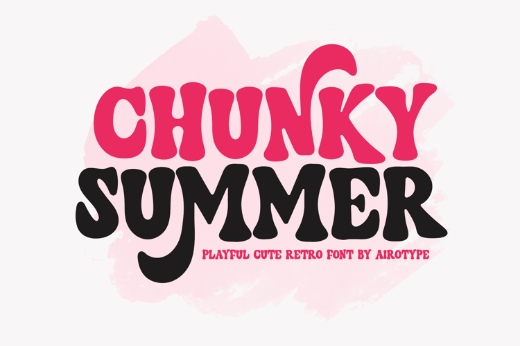 Chunky Summer - Cute Groovy Retro Font