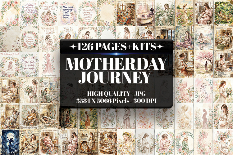 Mother Day Journey Digital Paper| Junk Journal Pages