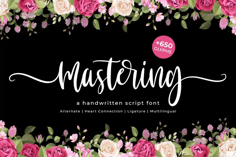 Mastering - A Handwritten Script Font