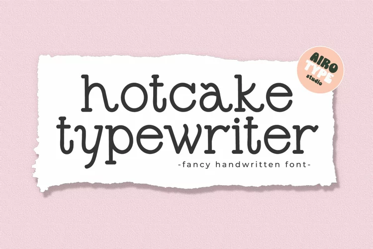 Hotcake Typewriter - Monoline Retro Font