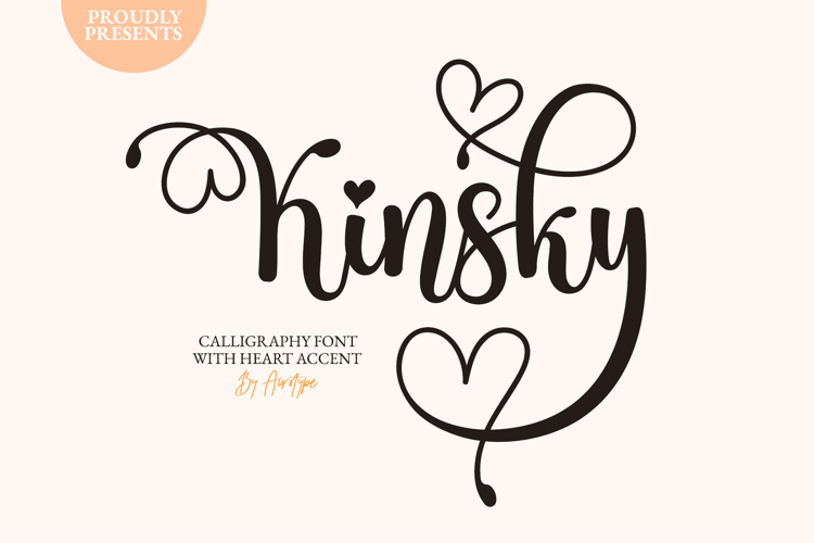 Kinsky - Calligraphy Font with Heart Accent