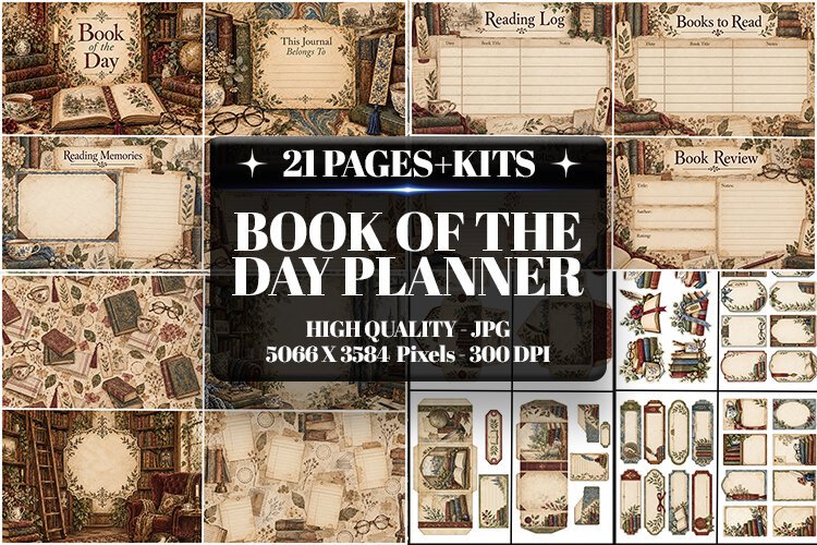 Book of the Month Junk Journal Kit| Junk Journal example image 1