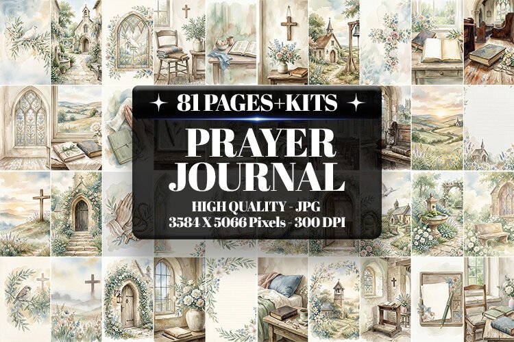Prayer Journal Junk Journal Digital Kit| Junk Journal example image 1