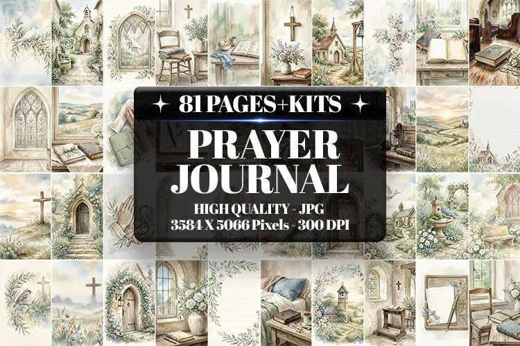 Prayer Journal Junk Journal Digital Kit| Junk Journal
