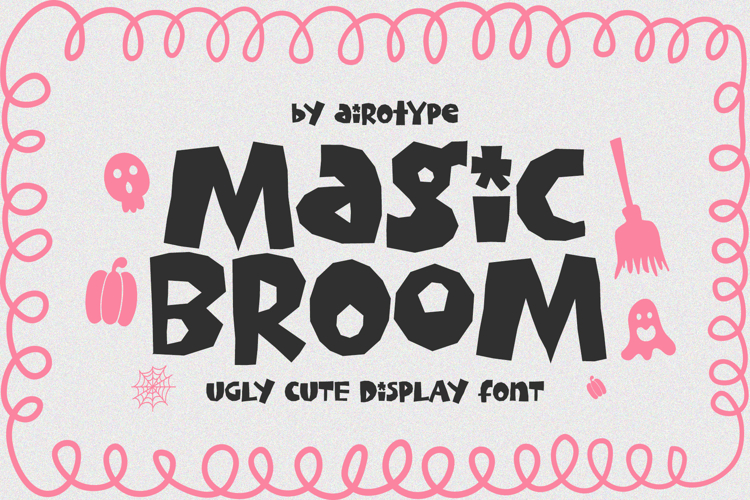 Magic Broom | Imperfect Halloween Fun Font