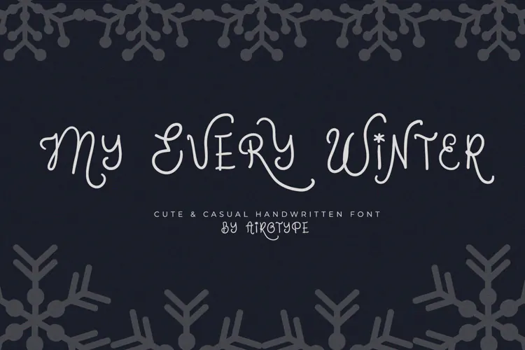 My Every Winter All Caps Handdrawn Font