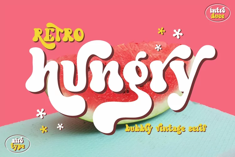 Retro Hungry - Bold Modern Vintage Font