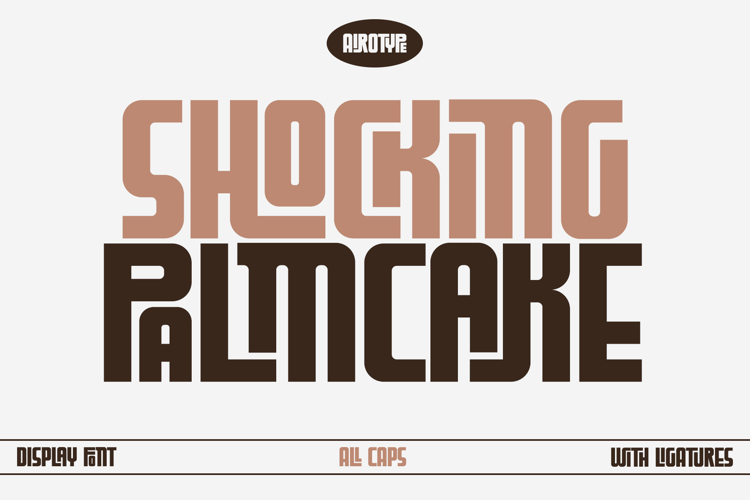 Shocking Palm Cake - All Caps Sans Font with Ligature