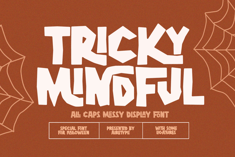 Tricky Mindful - All Caps Halloween Ugly Font