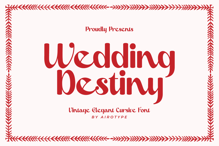 Wedding Destiny - Pretty Elegant Cursive Font