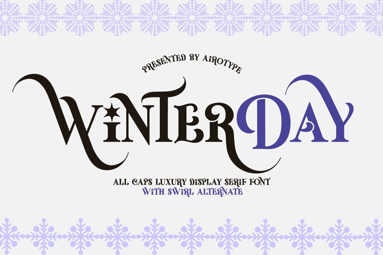 Winter Day - Luxury All Caps Display Serif example image 1