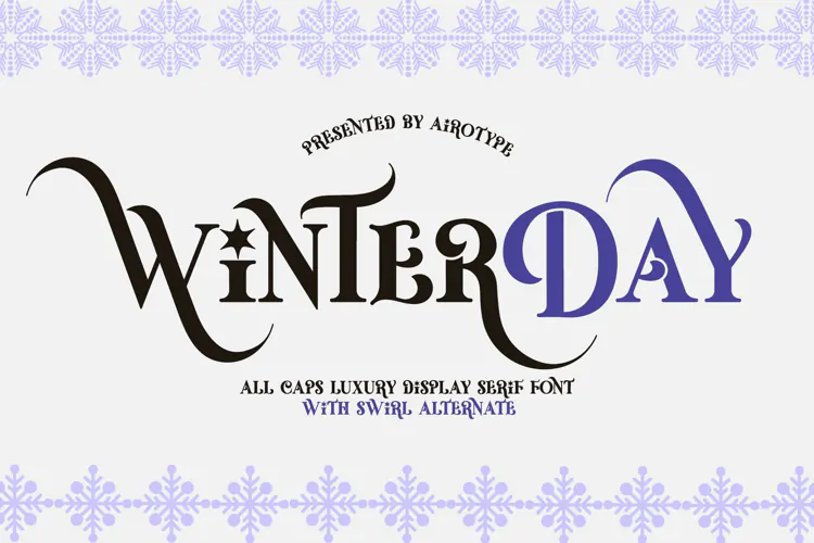 Winter Day - Luxury All Caps Display Serif