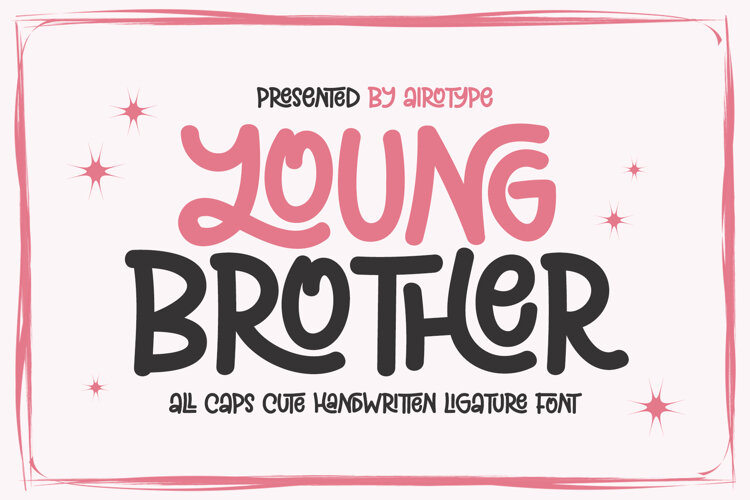 Young Brother - Fun Font with Ligature example image 1