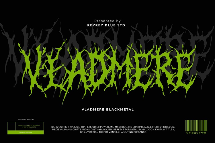VLADMERE BLACKMETAL FONT