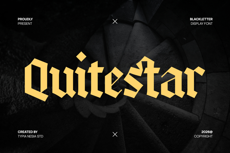 Quitestar - Modern Gothic Blackletter Font