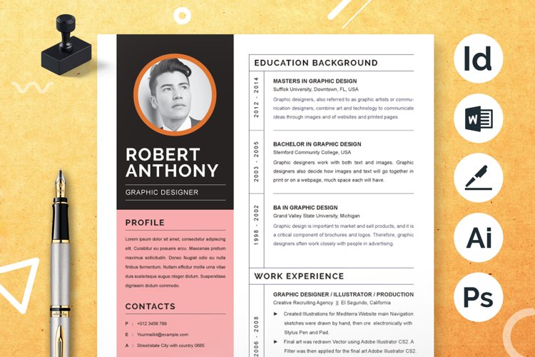 Graphic Designer Resume Template example image 1