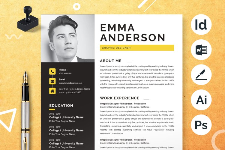 Graphics Designer CV Template example image 1