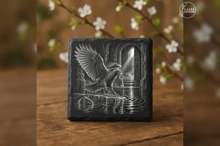 The Drowned-Key Raven Gothic Animal Laser Engraving PNG