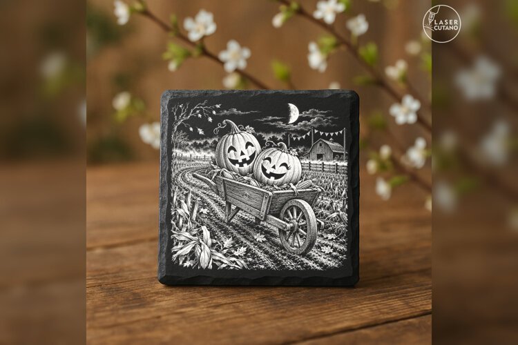 The Harvest Best Friends Cute Spooky Halloween Engraving PNG example image 1