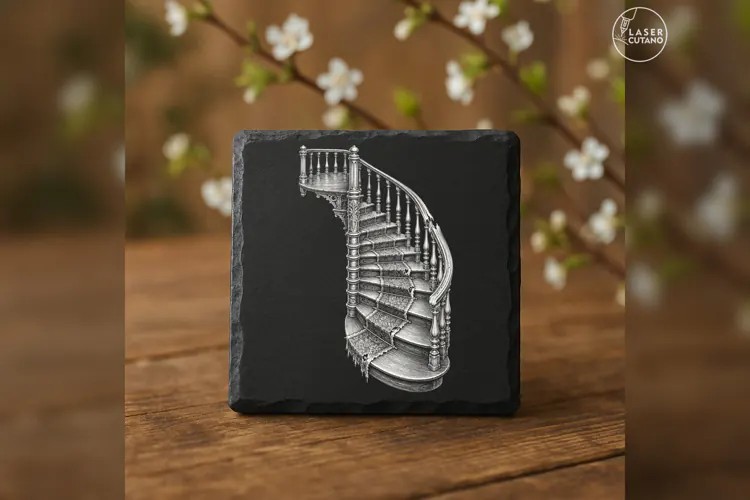 The Endless Stair Haunted House Laser Engraving PNG
