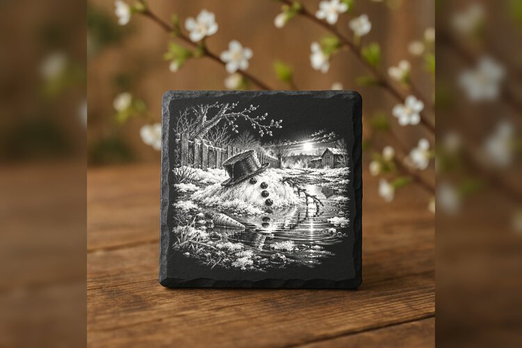 The Thawing Garden Farewell Laser Engraving PNG example image 1