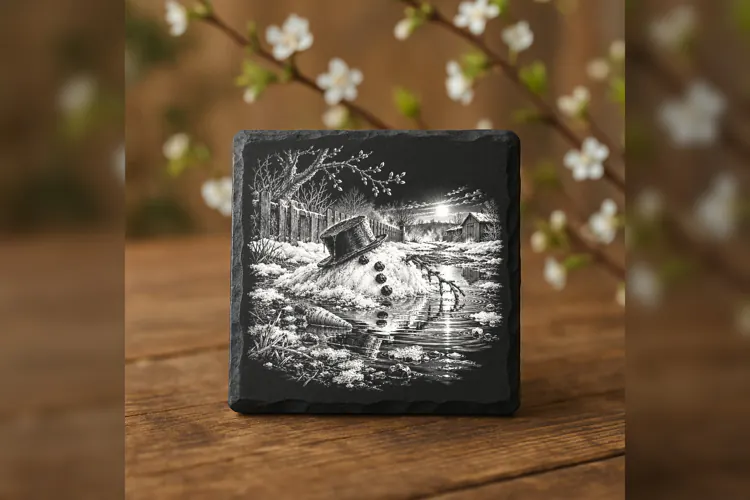 The Thawing Garden Farewell Laser Engraving PNG
