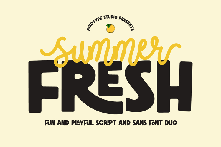 Summer Fresh - Chunky Font Duo