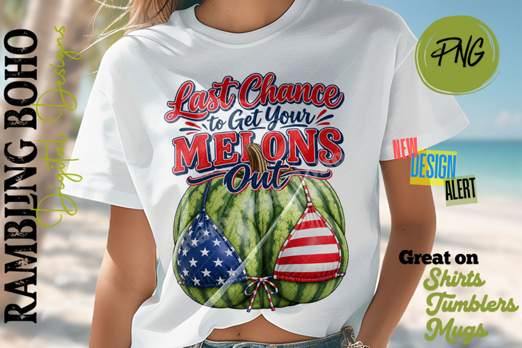 Watermelon Wearing Bikini Beach Labor Day Summer Fall