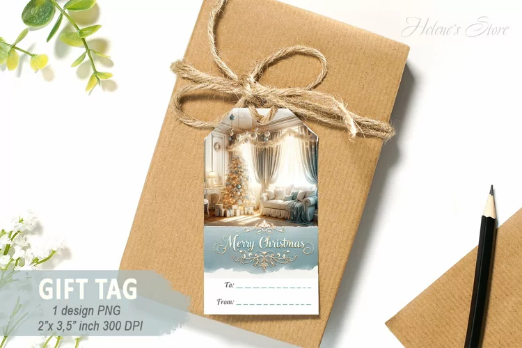 Gift Tags Printable PNG | Merry Christmas gift tag designs