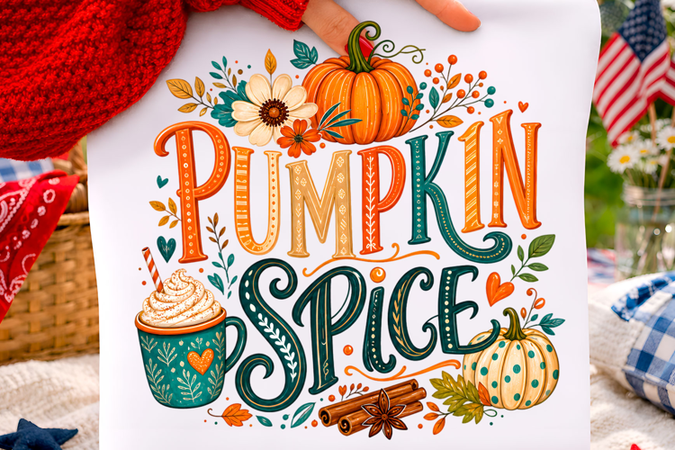 Pumpkin Spice Fall Vibes Png