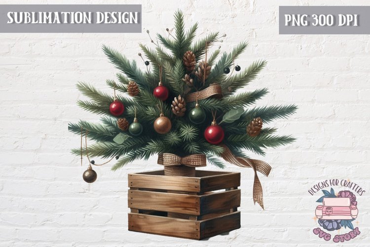 Rustic Christmas PNG Sublimation Wooden Cozy clipart