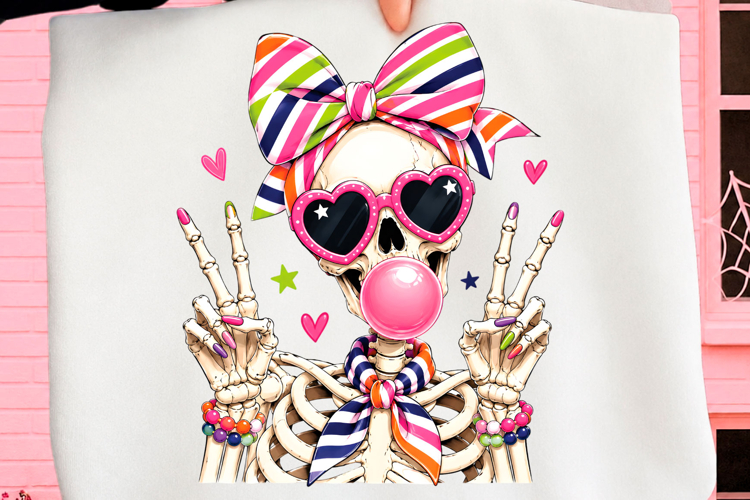 Cute Skeleton Halloween PNG