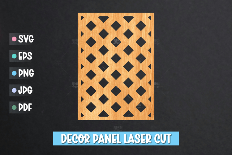 Decor Panel Laser Cut SVG, 5x7 Template Laser cut