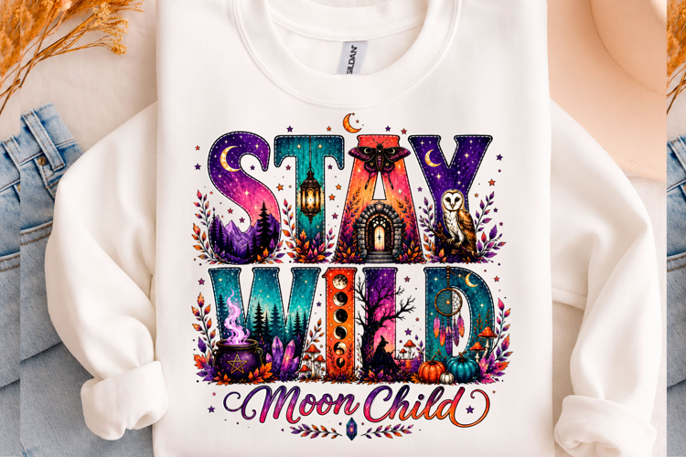 Stay Wild Moon Child Trendy PNG