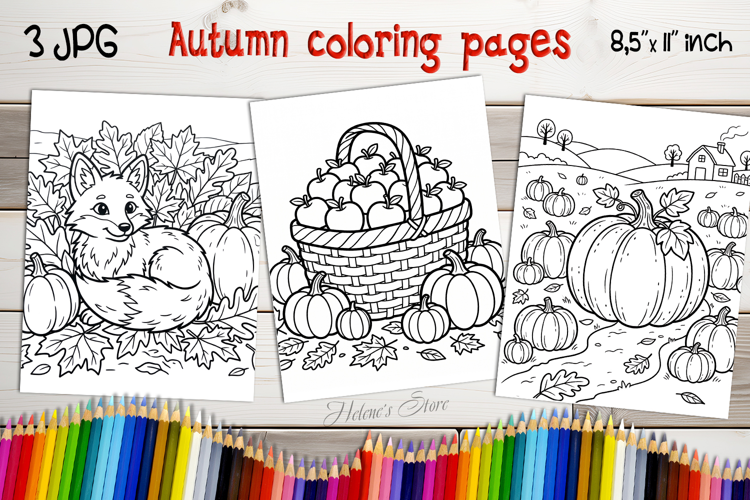 Autumn harvest Coloring Pages | Kids Coloring Book Print