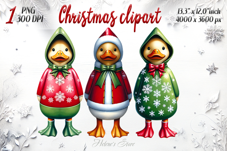 Christmas funny rubber ducks clipart t shirt design png