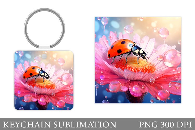 Ladybug Keychain Design. Ladybug Sublimation