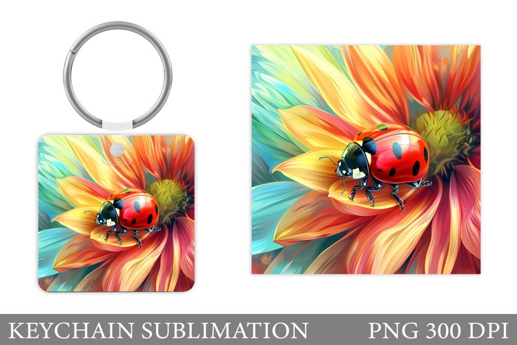 Ladybug Keychain Sublimation. Ladybug Sublimation