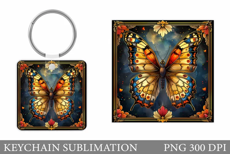 Butterfly Keychain Sublimation. Butterfly Sublimation