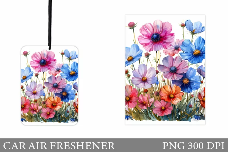 Floral Car Air Freshener. Flowers Car Air Freshener Design
