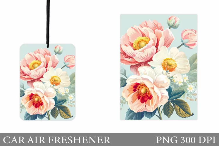 Flowers Car Air Freshener. Floral Car Air Freshener Design