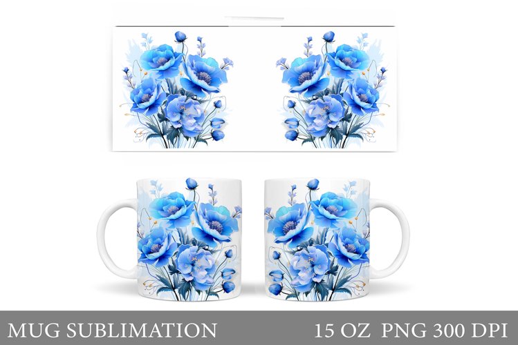 Flowers Mug Sublimation. Wildflowers Mug Design example image 1